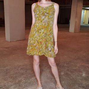 Olive Green Butterfly Sundress